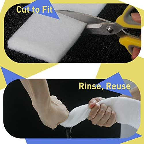 Aquarium White Filter Floss Pad for Fish Tank Premium Polyester Fiber Filter Media 0.28 * 0.39 * 39IN 2PSC