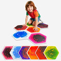 Liquid Sensory Floor Tiles for Kids Toddlers - 6 Pack Hexagon Puzzle Lava Mats for Kids Sensory Development & Creative Play, Sensory Toys for Autism, Home, Classroom Playrooms - style: Hexagon Tiles (6-Pack)