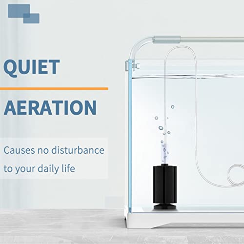 Pawfly Aquarium Bio Sponge Filter Small Fish Foam Filter with Airline Tubing Suction Cups Check Valve Connectors and Control Valve for Fish Tanks up to 20 Gallons