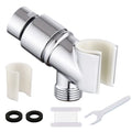 All Metal Handheld Shower Head Holder - Adjustable Shower Rod Holder with Brass Pivot Ball - Handheld Shower Head Holder - Shower Hose Holder for attaching Shower arm to Shower Hose, Chrome… - color: Handheld