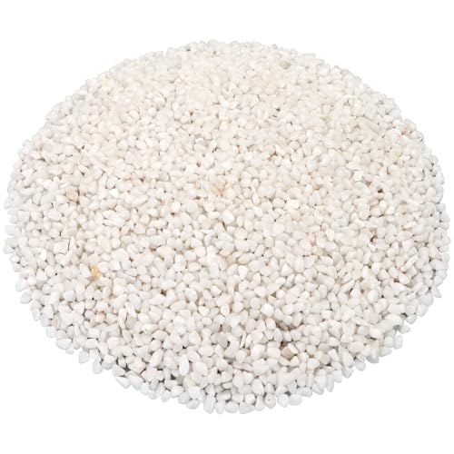 Landscaping Pebbles,River Rocks,Decorative Ornamental Pebbles,Garden Landscaping Stones,Gravel Filler for Home Decoration Flower Bed Fish Tank Plants Vases Succulents (1, White, 10 Pounds) - color: White, size: 10 Pounds