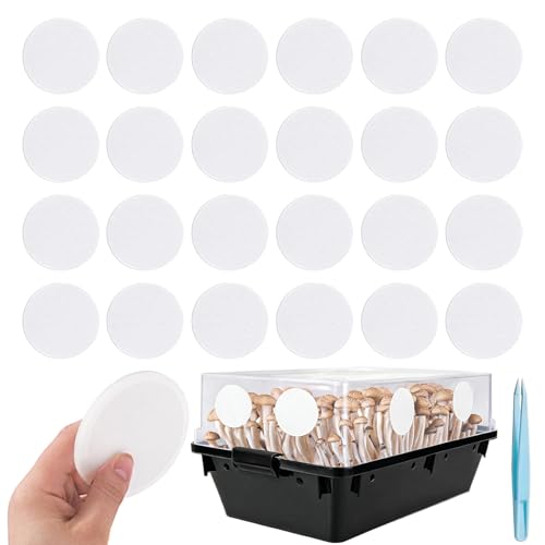 24-Pcs 3" Monotub Adhesive Filter Disks - 3mm Thick Monotub Filter Discs for Mushroom Growing Supplies - Replacement Filter Pads for Monotub Filters and Fruiting Chambers - color: 3mm