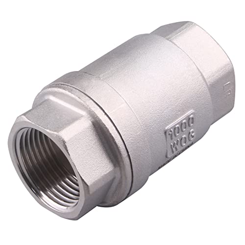 1 Inch Vertical Check Valve SUS304 Spring Loaded Check Valve in-line Low Cracking Pressure CF8M WOG 1000… - size: 1 Inch, style: Spring