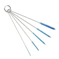 10" Tube Brush Set - 5-Pack Small Gun Cleaning Blue | Commercial grade heavy duty scrubbing, High density chemical resistant bristles, Cleans manufacturing tubes and pipes - color: Blue, size: Small 5 Pack (2mm 3mm 4mm 5mm 6mm)