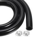 MECCANIXITY 3.3ft Silicone Rubber Tubing 1" ID Plastic Tube Flexible Air Hose for Brewing, Wine Making 25.4mm x 31.8mm, with 2pcs Clamps, Black - color: Black, size: 1" x 1 1/4"