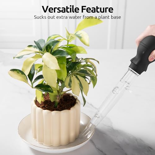 U-Taste 1.5oz Angled Turkey Baster - 228.2ºF Heat Resistant Food Grade Tritan and Silicone Large Octopus Bulb Baster Set with Cleaning Brush for Cooking Basting Meat Poultry Beef Chicken (Black) - color: Black