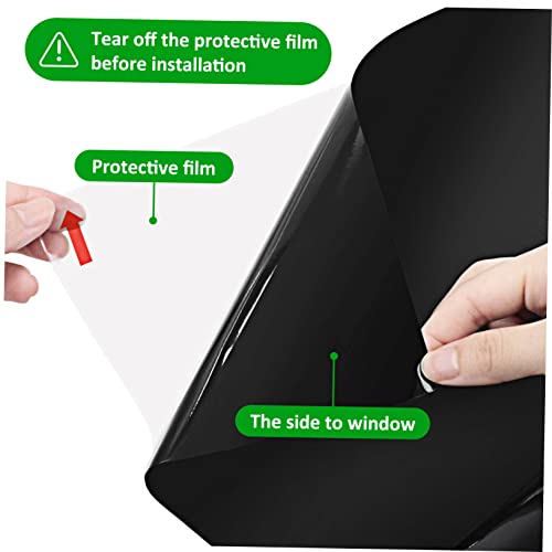 Vaguelly One Way Window Film 100% Blackout Static Cling 40x200cm Roll Daytime Privacy Window Tint for Home Sun Blocking Privacy Film for Bedrooms and Living Spaces