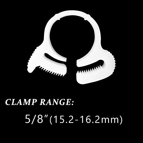 Quickun 5/8" Heavy Duty Double Snap Grip Nylon Hose Clamps Several Ratcheting Adjustable Clamp, 10 Packs - size: 5/8“ Tube OD-10pcs