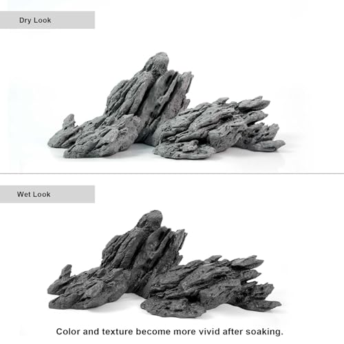 FZONE Aquarium Rocks Aquascaping, Resin Seiryu Rock for Aquascaping - size: 07: Seiryu Stone: 13''×6.3''×5.9''