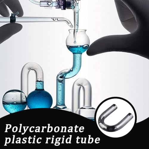 U-Shape Aquarium Tubing Connector, Clear Test Tubes for Plants, DIY Plastic Tubes for Fish Tank CO2 & Oxygen Supplies, Aquarium Accessories