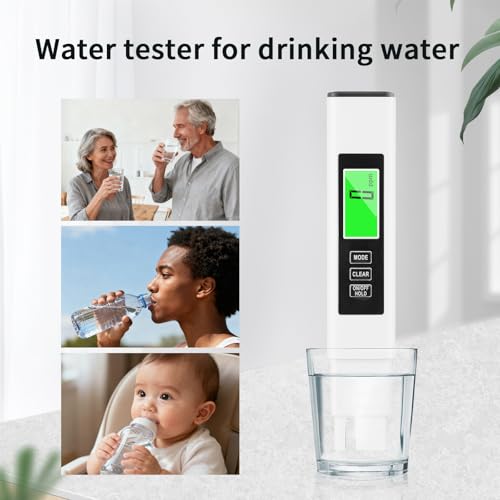 New 4 in 1 TDS Meter, TDS Meter Digital Water Tester, Accurate and Reliable, Water Tester,TDS EC and Temperature (° C/° F) Meter, 0-9990ppm,Used for Drinking Water and RO/DI Systems