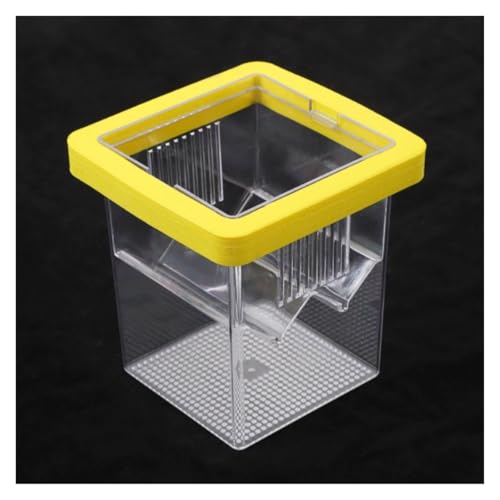 Hatching Container Pet House Floating Breeding Box for Aquarium Fish Tank Breeder(Yellow) - color: Yellow