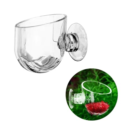 10 Pcs Aquarium Plant Holder, Clear Fish Tank Plant Holder for Aquascape Decoration, Red Worm Feeder, Aquarium Planter Pot with Suction Cup, Betta Fish Tank Accessories Aquariums Decor - size: S