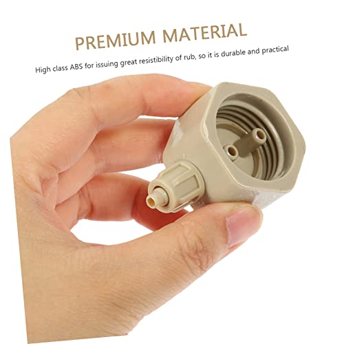 Happyyami 6pcs Aquarium Generator Bottle Lids Replacement Diffuser Caps Lightweight System Supplies - color: Beigex3pcs, size: 5.5X4X4CMx3pcs