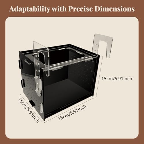 Fish Breeder Box Isolation Box Transparent Separator Easy Installation Hatchery Incubator for Baby Fish Betta Guppy, 15x15x15cm - size: 15x15x15cm