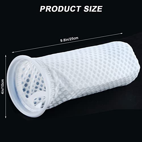 2 Pcs 4Inch Ring Honeycomb Filter Socks 150 Micron, Aquarium Filter Sock 3D Honeycomb Design, Aquarium Felt Filter Bags for Freshwater Saltwater Aquarium, Fits Eshopps and Aqueon, 9.5Inch Long - size: 2Pcs