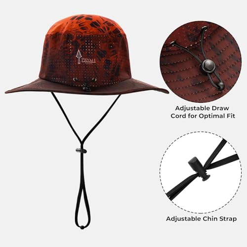 KastKing Sol Armis UPF 50 Boonie Hat - Sun Protection Hat, Fishing Hat, Beach & Hiking Hat, Paddling - color: N: Prym1 Blaze Faded, size: Laser-vented Design