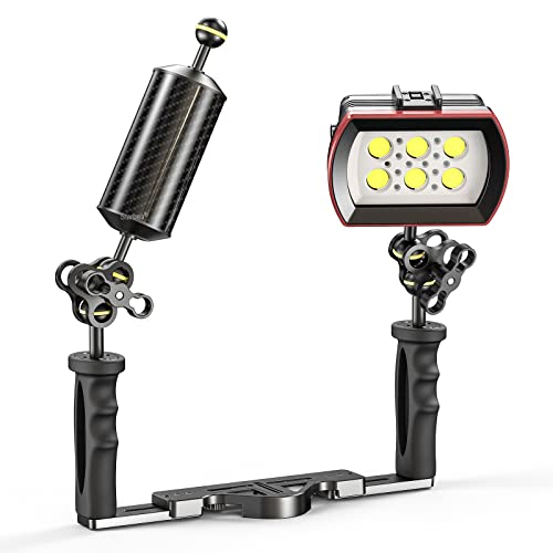 Sea frogs D60mm, 8'', Carbon Fiber Float Arm for Ultralight, Aquatic Arm, Buoyancy Provided 300g, Underwater Camera System Diving Tray Video Light/Strobe GA-6 - color: D60mm, 8'' Carbon Fiber Float Arm