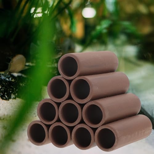 Healifty Shrimp Hideaway Pipe and Pottery Breeding Shelter Cave for Aquarium Fish Tank, Spawning Tube Hiding Habitat Ornament for Freshwater Shrimp Breeding and Stress Reduction