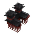 Unomor Artistic Mini Pavilion Ornament Chinese Traditional Architecture Bonsai Fish Tank Decor