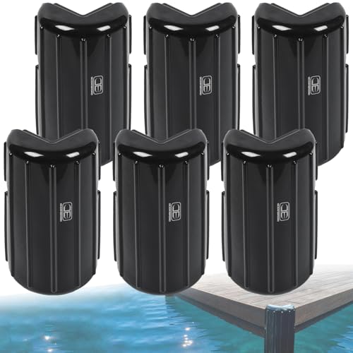 OCEANBROAD Dock Corner Bumpers, Heavy-Duty Marine Guard for Dock Corner & Edge Protection, UV-Resistant PVC with Stainless Steel Hardware, Vertical Installation for Straight Corners - style: 6 Pack
