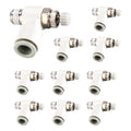 10Pcs Push to Connect Air Flow Control Valve, White 5/16in Tube OD x 1/8" Male Thread 90 Degree Elbow Speed Control Valve Pneumatic Connector Quick Fittings - size: Male Thread G1/8 x White (10pcs)