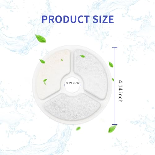 Cat Water Fountain Filter Replacement: 8Packs Cat Fountain Filter-Suitable for AIAUON 84oz/2.5L Pet Cat Fountain W01