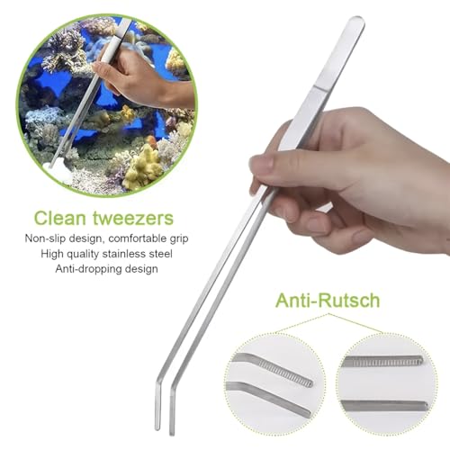 Aquascape Tools Kit-3 in 1, Long Stainless Steel Aquarium Tool Set, Water Grass Pruning Tool, Pottery Tools