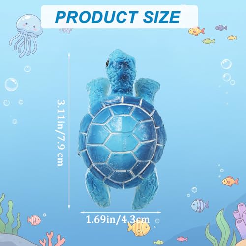Cute Climbing Tortoise Flower Pot Hanger Turtle Statue Tortoise Figurine Resin Turtle Plant Pot Decorations Tortugas Garden Desk Decor for Bonsai Planter Vase Patio Lawn Yard Ornaments, Blue
