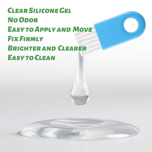 Aquarium Background Gel, 30ML(1OZ) Glue for Fish Tank with Brush and Scraper, Easy to Apply, Clearer and Brighter