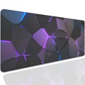 Cool Polygons Desk Pad Mouse Pad,Large XL Technology Mouse Mat with Stitched Edges,Non-Slip Rubber Base Mousepad for Office PC Keyboard Laptop and Home Work Desk Mat(27.5X11.8 in) - color: Cool polygons