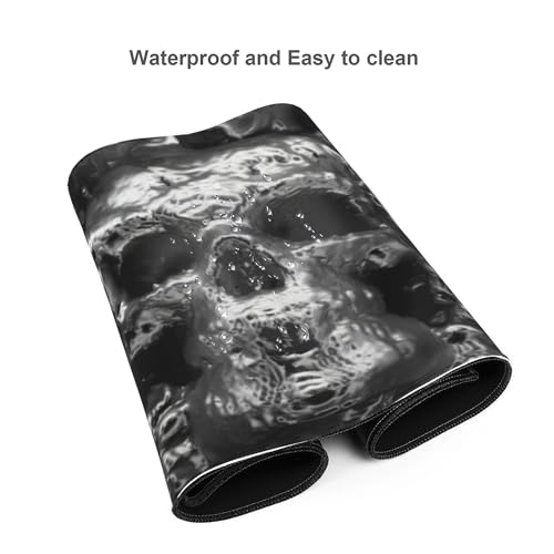 Skull Mouse Pad XL Large Mousepad Non Slip Rubber Base Desk Mat for Laptop Computer Gaming 31.5" X 12" - color: Skull