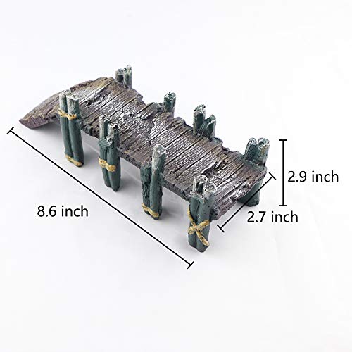 AQUA KT Aquarium Single-Plank Arch Bridge Drawbridge Rock for Cichlid Guppy Betta Glofish Fish Tank Landscape Decoration - color: Single Plank Bridge
