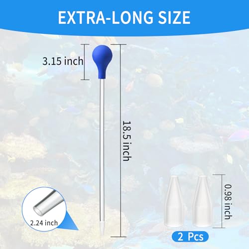 18.5 in Long Pipette for Fish Tank Coral Food Feeder Long Syringe Aquarium Coral Feeding Tube for Marine Fish Reef Aquatic Plant Spider Snake Lizard - color: 1 Pc Feeder