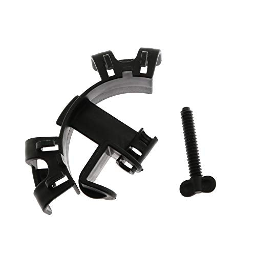2pcs Aquarium Water Tube Clamp Adjustable Plastic Fish Tank Pipe Holder Fixed Clips(Black)