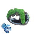 RUIAN Broken Barrel Fish Hide Cave - Resin Aquarium Ornament Decor with Holes for Betta, Shrimp, Cichlids to Hide, Play and Breed - Green Fish Tank Accessories Decorations