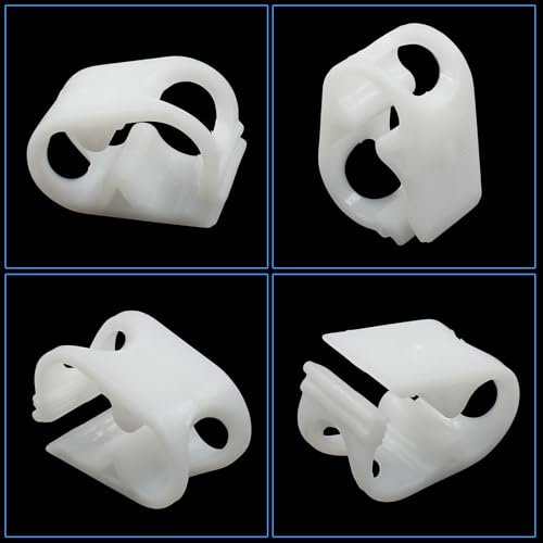 1/8" - 1/4" Plastic Tubing Clamps, 5 Pcs Adjustable Tube Clamp, Peg Tube Clip, Laboratory Pinch Valve Flow Control Hose Clamp for Control Wine, Beer Bottle and Infusion Bottle (White) - size: 1/8" - 1/4"