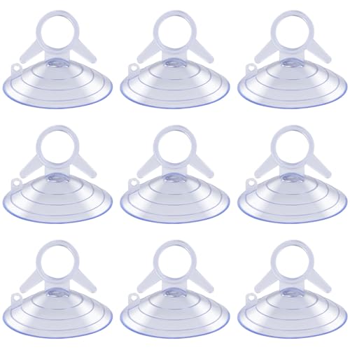 Alipis Aquarium Suction Cups: 12PCS Clear Aquarium Plant Holder with Clips - Small Suction Cups for Fish Tank Decoration Moss Shrimp Nest Reptile Hammocks
