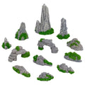 FINGERINSPIRE 12PCS Small Rockery Ornament 12 Style Resin Mini Rockery Decoration Mini Zen Garden Accessories Miniature Mountain for Bonsai Aquarium and Tabletop Display - style: Rockery Decoration