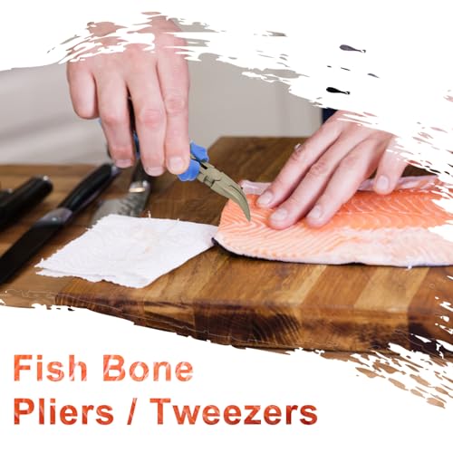 Fsh Bone Tweezers，2 pack Cooking Tweezers，Chef Tweezers，Pin Bone Tweezers for Fish
