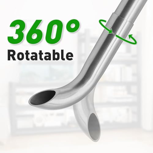 LINLAN 304 Stainless Steel Lily Pipe Inflow and Outflow with Mini Aluminum Alloy Pipe Holder, 360° Rotatable Outflow, Fits 5/8" ID (16/22mm) Filter Hose, for Rimless Aquariums (5/8") - size: Fits 5/8" ID Filter Hose