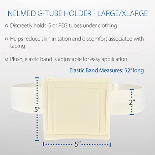 Core Products NelMed G-Tube Holder – Feeding Tube Belt Holder for PEG, G, J Tubes – Adjustable, Discreet Support for Tube Feeding – Large/XLarge (45-60 inch Waist) - size: Large/XLarge (45-60 Inch)