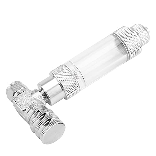 Fish Tank CO2 Needle Check Valve, Aquarium System CO2 Regulator Bubble Counter DIY Accessory Stainless Steel Generator Flow Control Single Head Micro metering Needle Valves Air Pump Diffuser