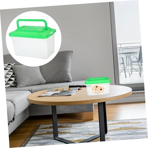 Portable Handheld Pet Transport Container Plastic Aquarium Turtle Box Lightweight Reptile Carrier for Travel Multi Functional Fish Tank for Hamsters and Turtles