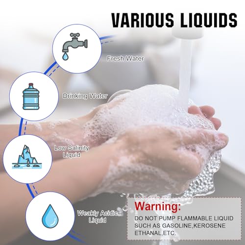 ECO-WORTHY 33-Series Industrial Water Pressure Pump 110V AC 4.0GPM 50PSI RV Fresh Water Diaphragm Pump include Garden Hose Adapters for Irrigation Marine Boat Sprinkler Faucet - size: 4.0GPM-50PSI-110V-Garden Hose Adapters