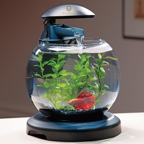 SunGrow Plastic Aquarium Plant Set, Resin Aquarium Decor, Tall Artificial Aquarium Fake Plants, Fish Tank Decorations for Tropical Fish, Plastic Plants for Goldfish, Fish Tank Accessories, 3 Pcs