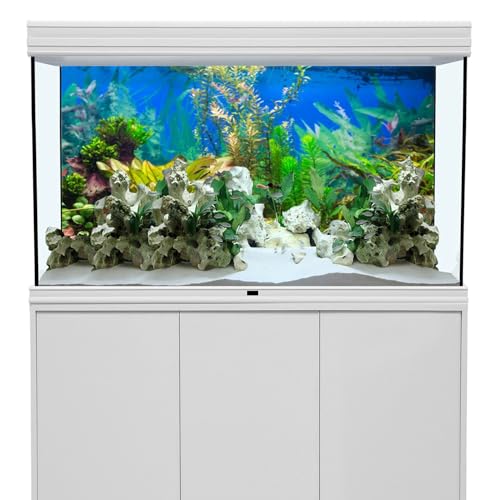 AWERT 24x12 inches Aquarium Background Aquatic Plant River Bed & Lake Fish Tank Background Vinyl - size: 24x12in/60x30cm