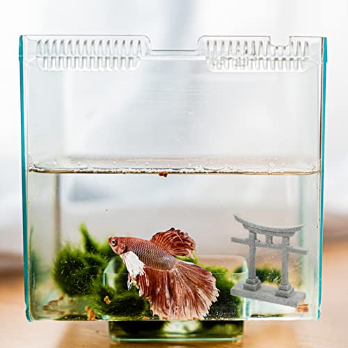 GANAZONO Japanese Torii Gate Aquarium Decor Miniature Torii Ornaments for Fish Tank Micro Landscape Prop 2.75In Table Decoration