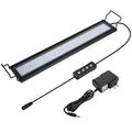 hygger 14W Full Spectrum Aquarium Light with Aluminum Alloy Shell Extendable Brackets, White Blue Red LEDs, External Controller, for Freshwater Fish Tank (18-24 inch) - size: 14W (18-24 inch)