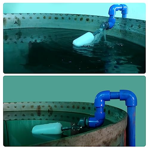 2 Pack Float Ball Valve, 1/2 Inch NPT Thread, OD. 0.84 inch (21.34mm), 3/4 inch, Adjustable Arm for Livestock Water Trough, Aquariums, Hydroponics - Automatic Fill and Control Water Level
